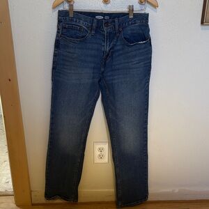 Old Navy Men's Straight Jeans in Deep Blue